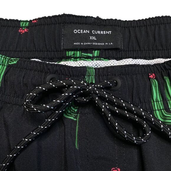 Ocean Current Volley Shorts Cactus Cacti Swim Shorts Mesh Lined Stretch Sz XXL - Picture 3 of 14